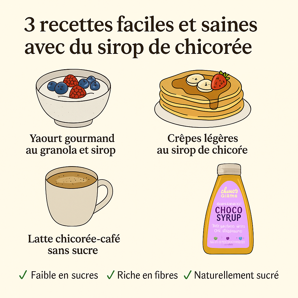 🧁 3 recettes faciles et saines avec du sirop de chicorée